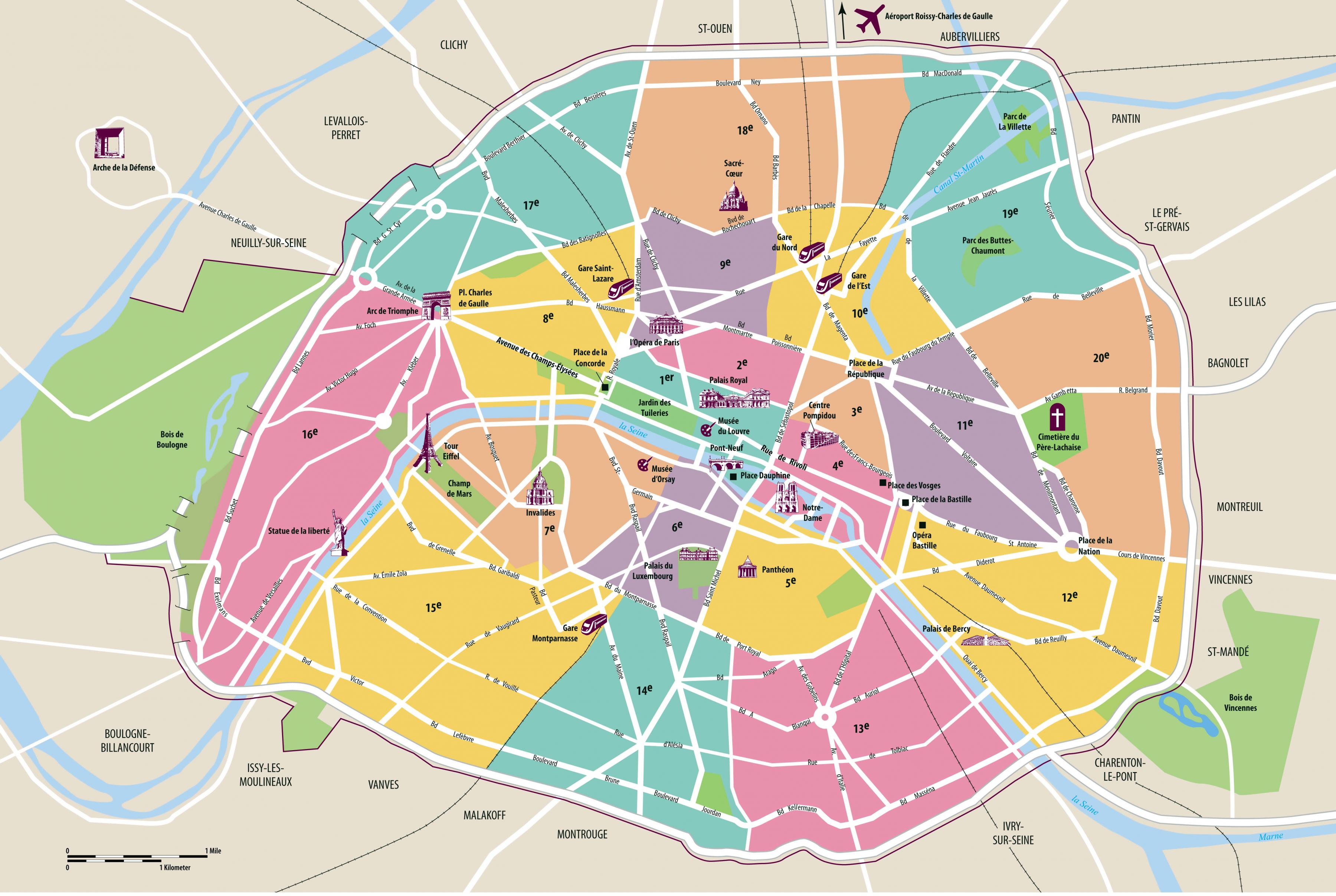 パリの都市図 都市地図はパリ Ile De France フランス