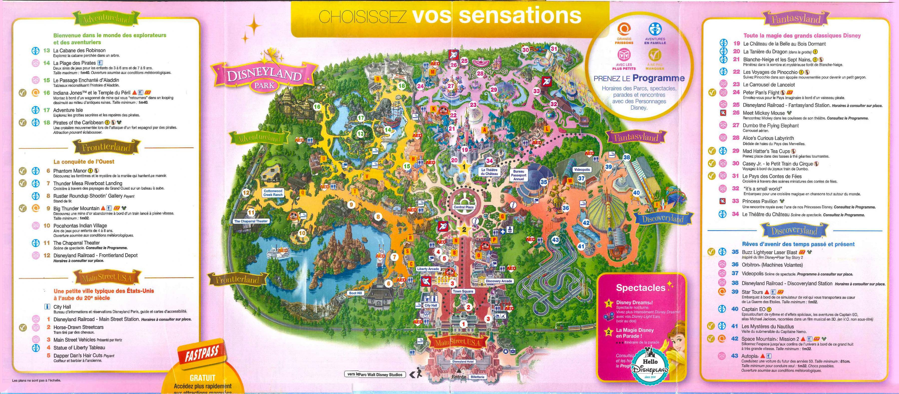 Eurodisney地図 ディズニーランドパリ公園の地図 Ile De France フランス