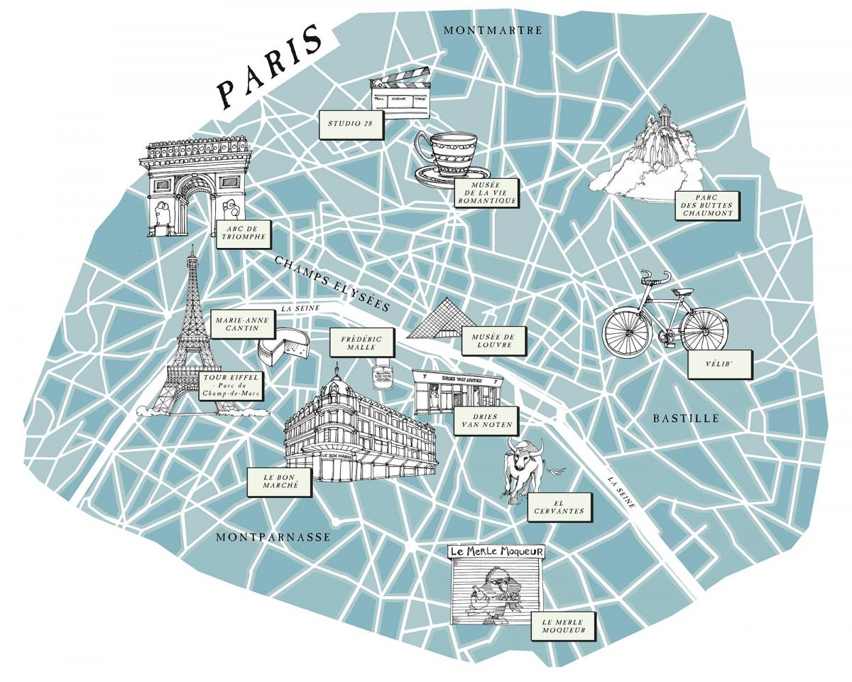 無料イラスト画像 無料印刷可能パリ 地図 イラスト