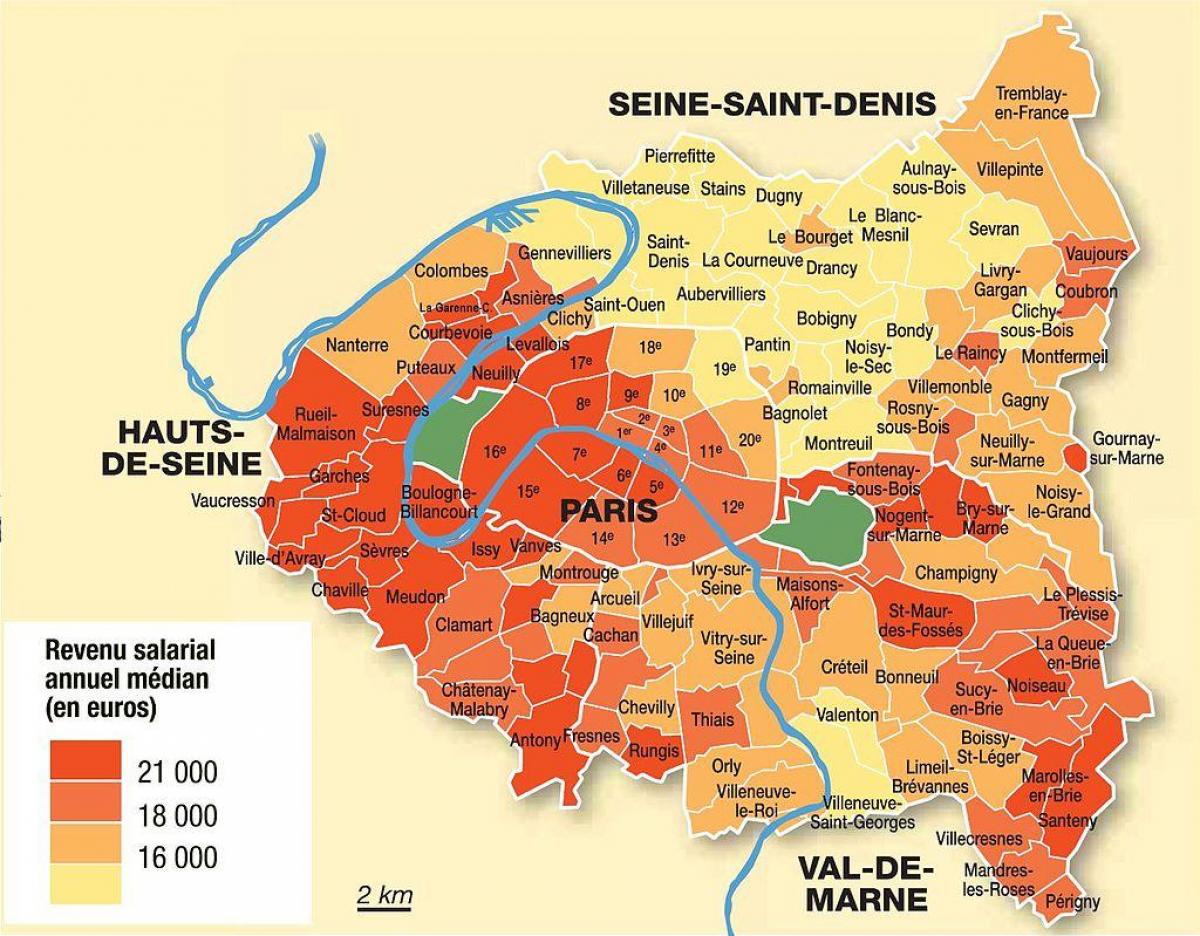 パリ郊外地図 地図のパリ郊外 Ile De France フランス