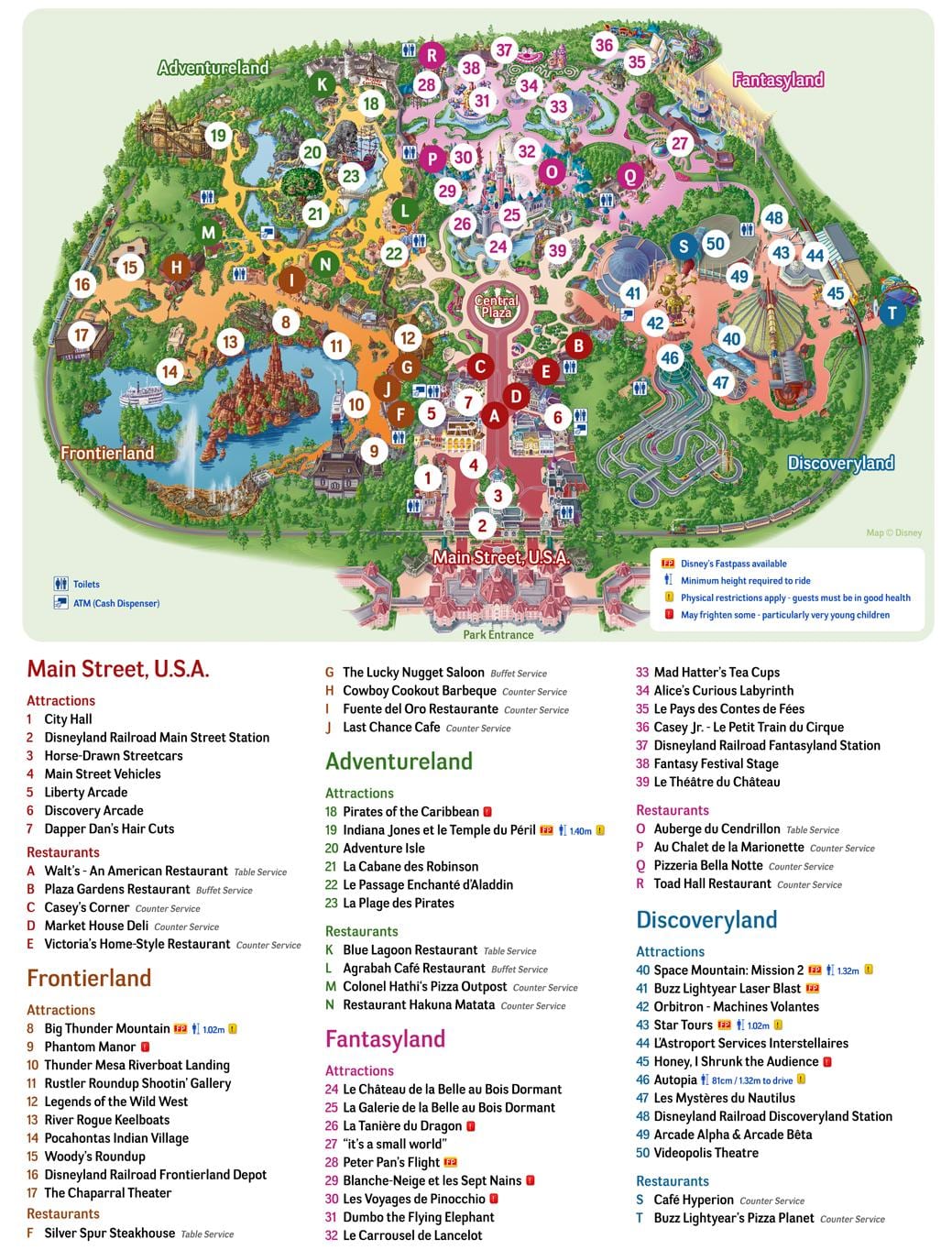 ディズニー村パリの地図