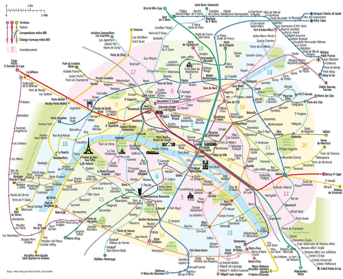 地図を参照してくださいパリの