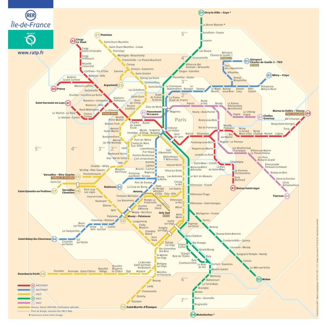 rer-メトロの地図