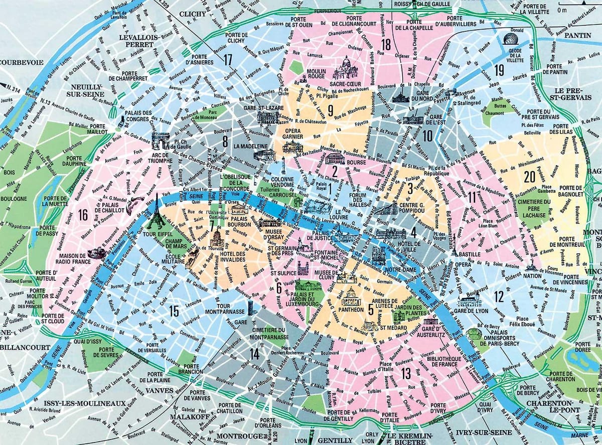 パリ360地図