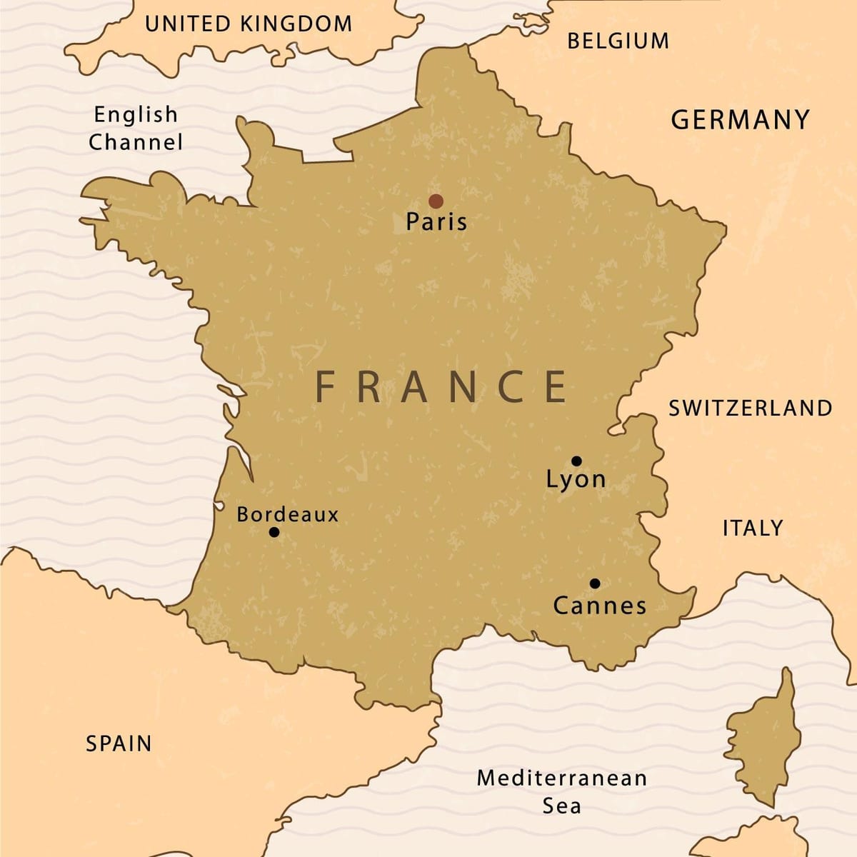 地図のパリフランスの地図