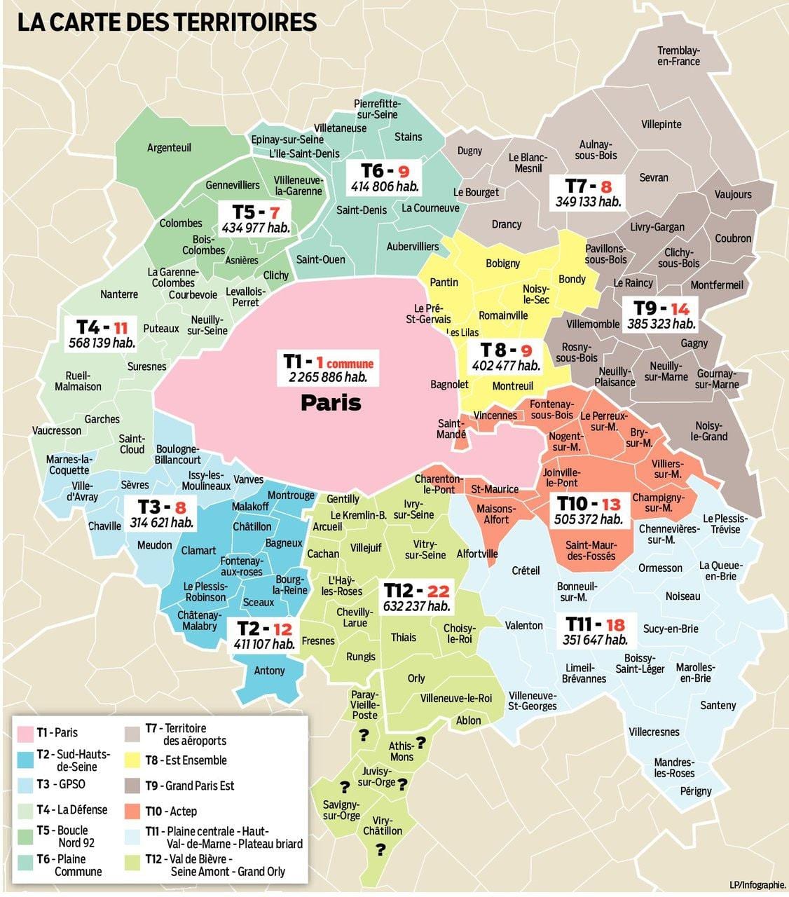 地図のパリ地区フランス
