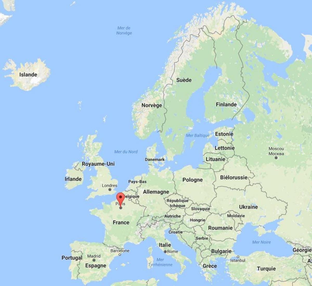 パリフランス欧州地図