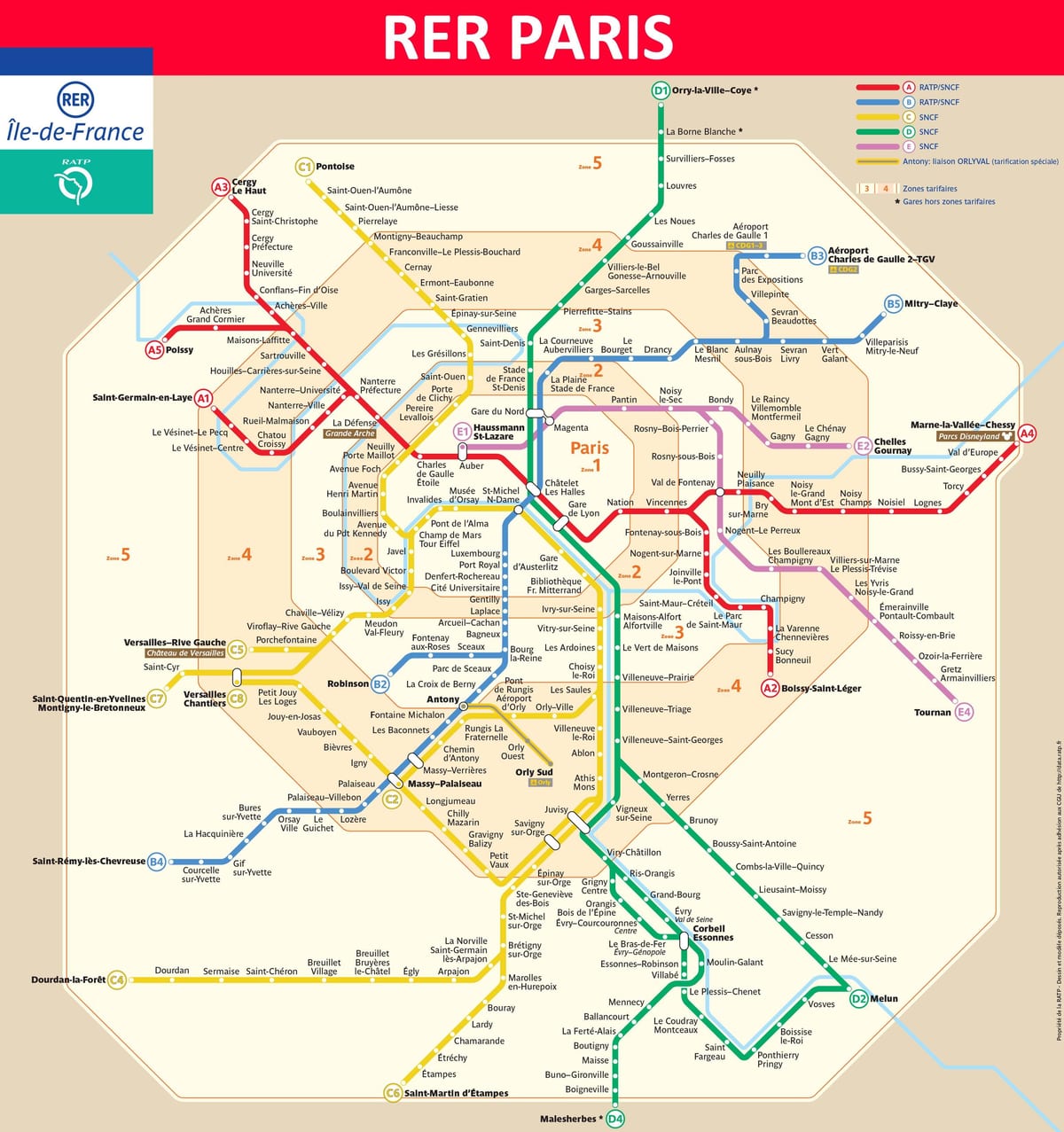 フランスrer地図