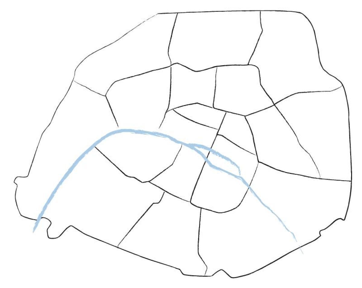 地図の空白のパリ