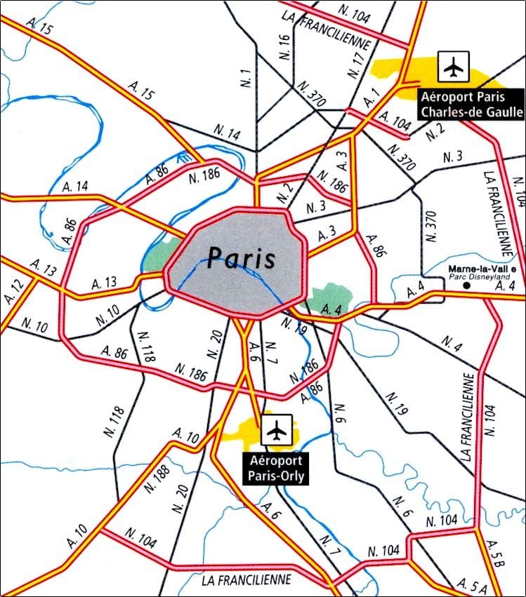 パリ空港事業所地図