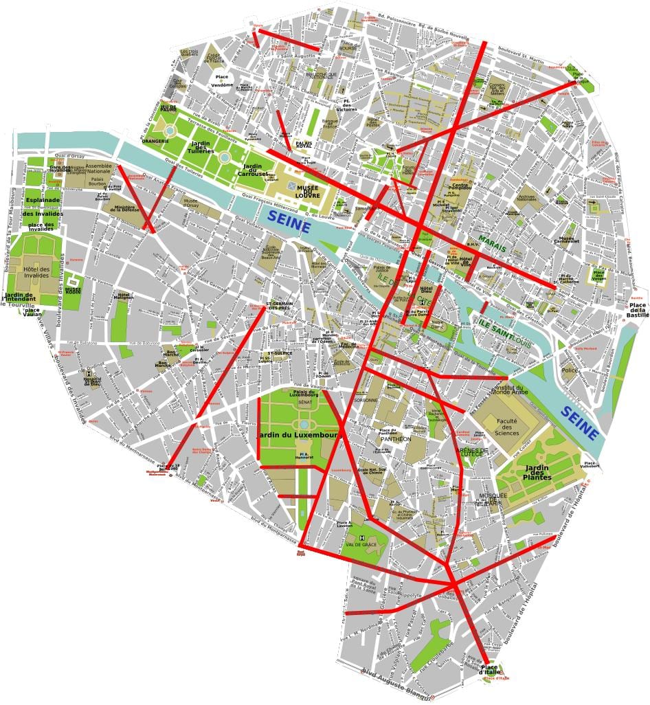 地図haussmannパリ