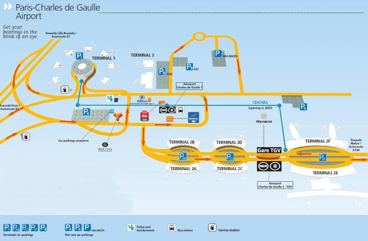 パリシャルルドゴール空港地図