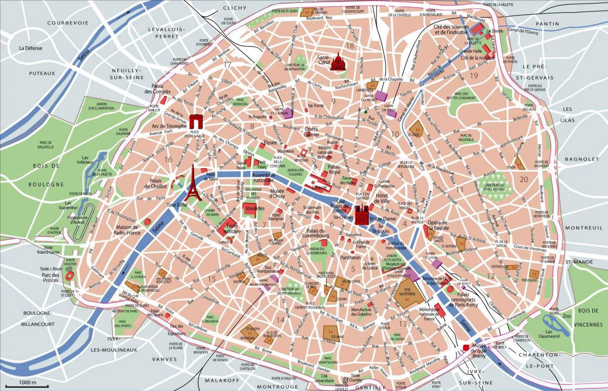 パリの観光地図