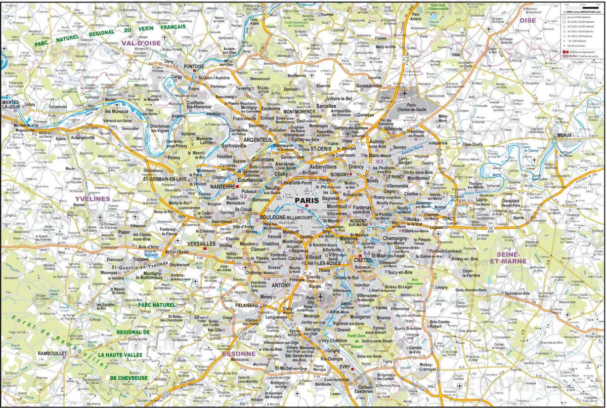 パリの道路地図