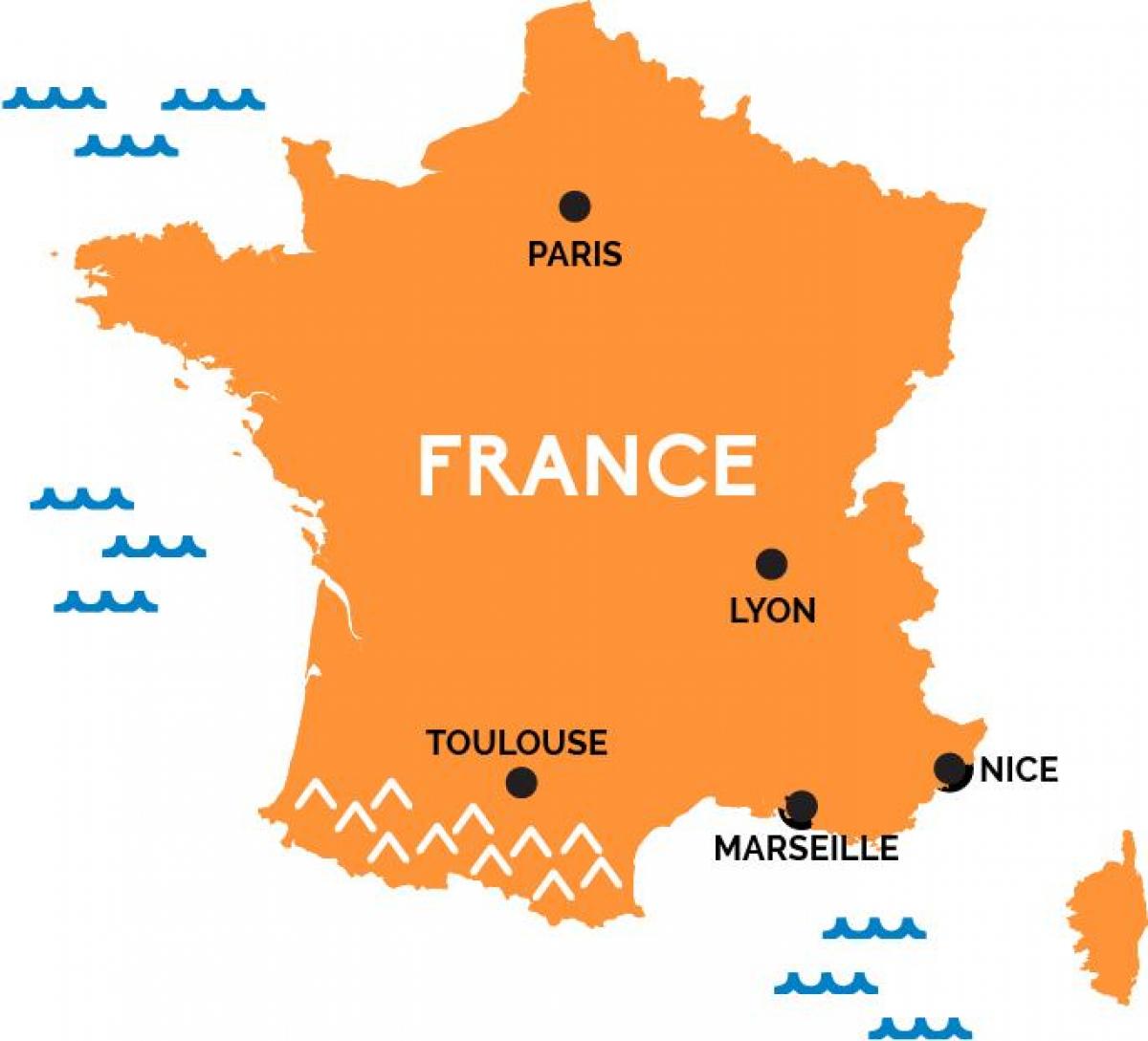 地図のパリフランスの地図
