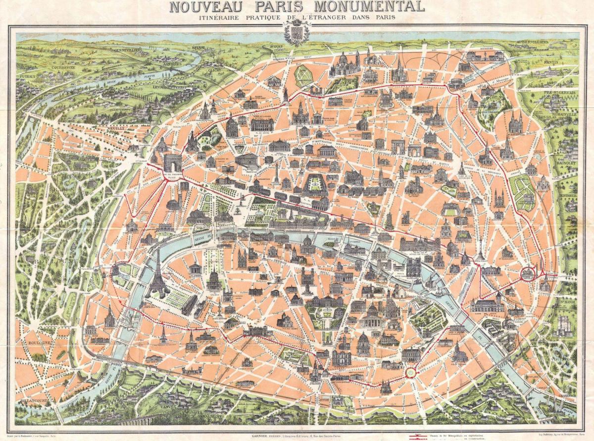 パリ地図1800