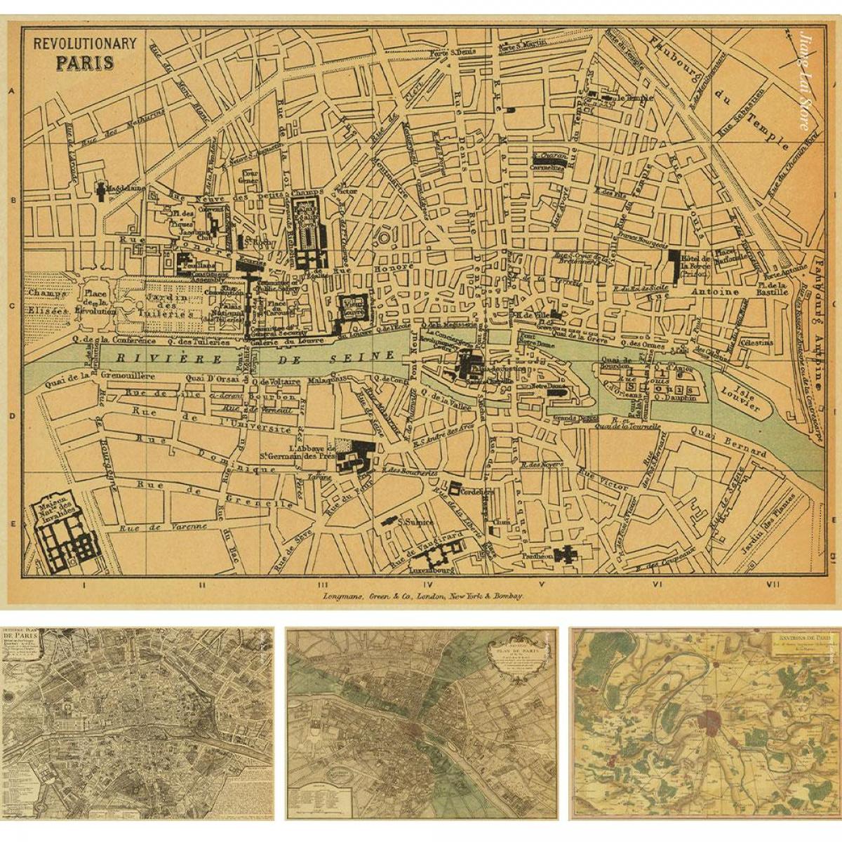 初期のパリの地図