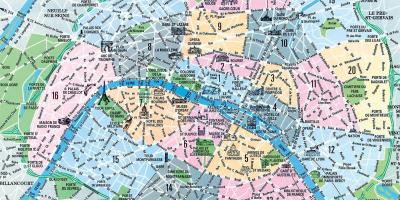 パリ地図-地図はパリ(Île-de-France-フランス) - 近隣地域
