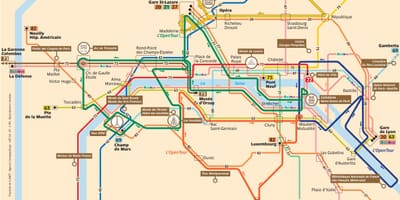 パリ市内観光バス-地図