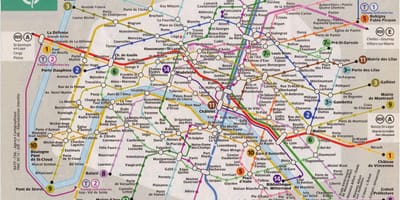 パリ電車線の地図