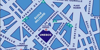 地図のパリのユネスコ
