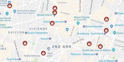地図のパリ路