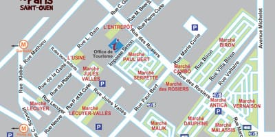 パリショッピング地区の地図