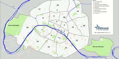 パリ公園の地図
