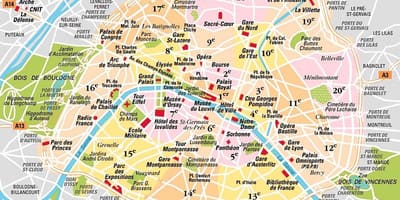 区の地図パリフランス