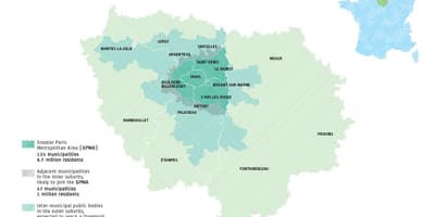 パリ部門の地図