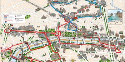 パリのホテルツアーの地図