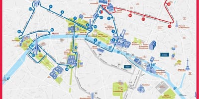 パリのファミリー向けホテル地図