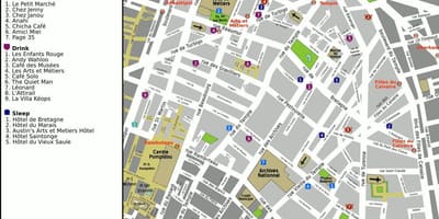 地図のレピュブリック広場パリ