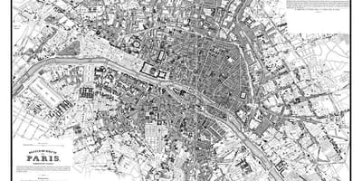 大きなヴィンテージはパリの地図