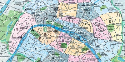 パリフランス地区地図