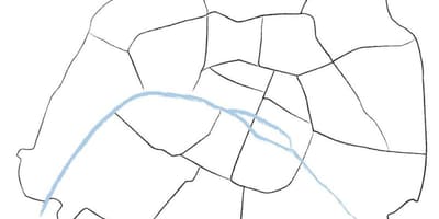地図の空白のパリ