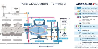 シャルルドゴールターミナル2の地図