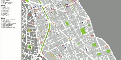パリのバスティーユの地図