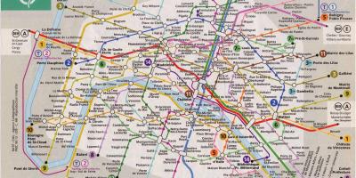 パリ電車線の地図