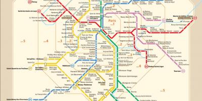 パリの電車路線図