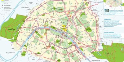 パリの自転車ルート地図