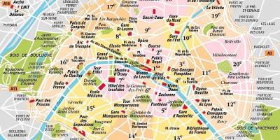 区の地図パリフランス
